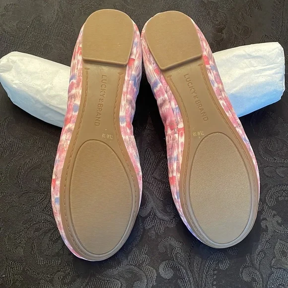 NWT Lucky Brand Emmie Ballet Printed Flat Size 7.5 - Picture 4 of 9